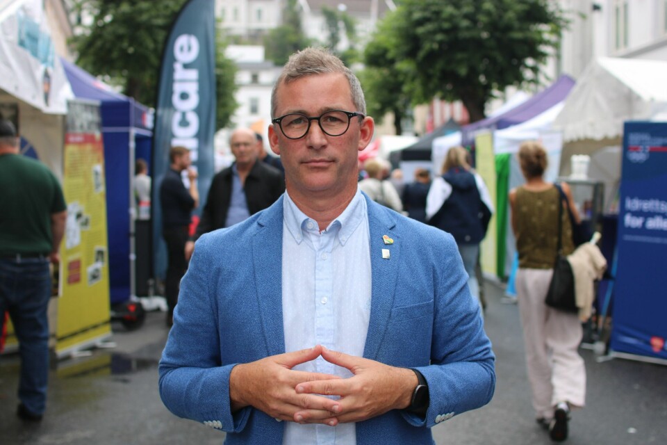 Christopher Beckham er forbundsleder i Handel og Kontor. Bechham i Arendalsuka