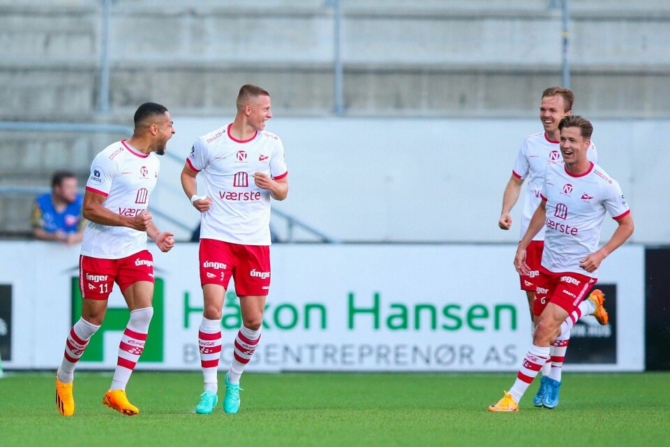 Mikkel Lassen er klar for Fredrikstad.Foto: Christoffer Andersen / NTB Riki Alba scoret kampens første mål for Fredrikstad. Foto: Christoffer Andersen / NTB