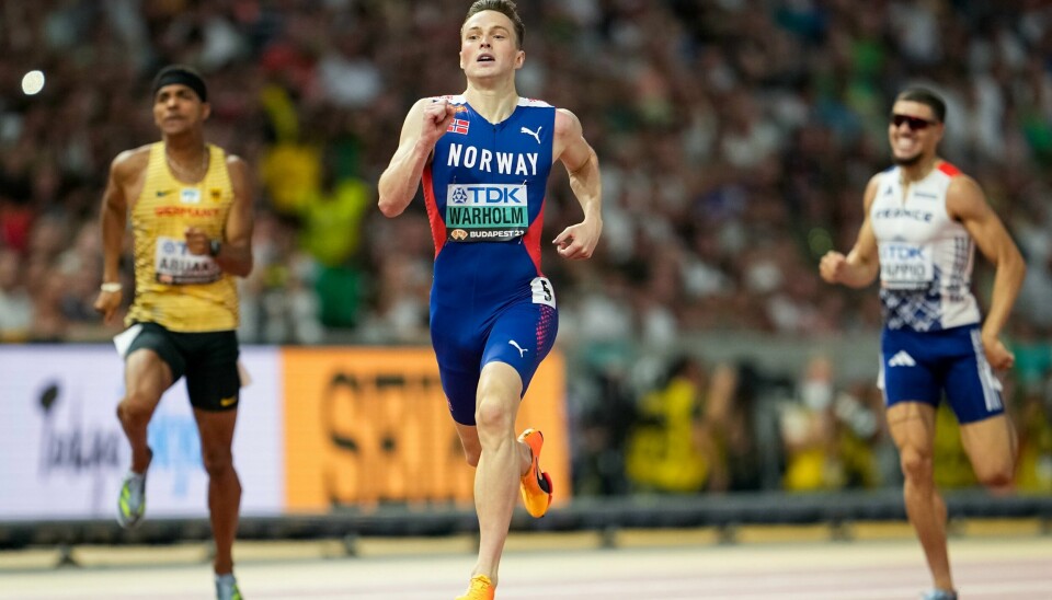 Karsten Warholm var suveren i semifinalen på 400 meter hekk i VM mandag. Karsten Warholm var suveren i semifinalen på 400 meter hekk i VM mandag. Foto: Beate Oma Dahle / NTB