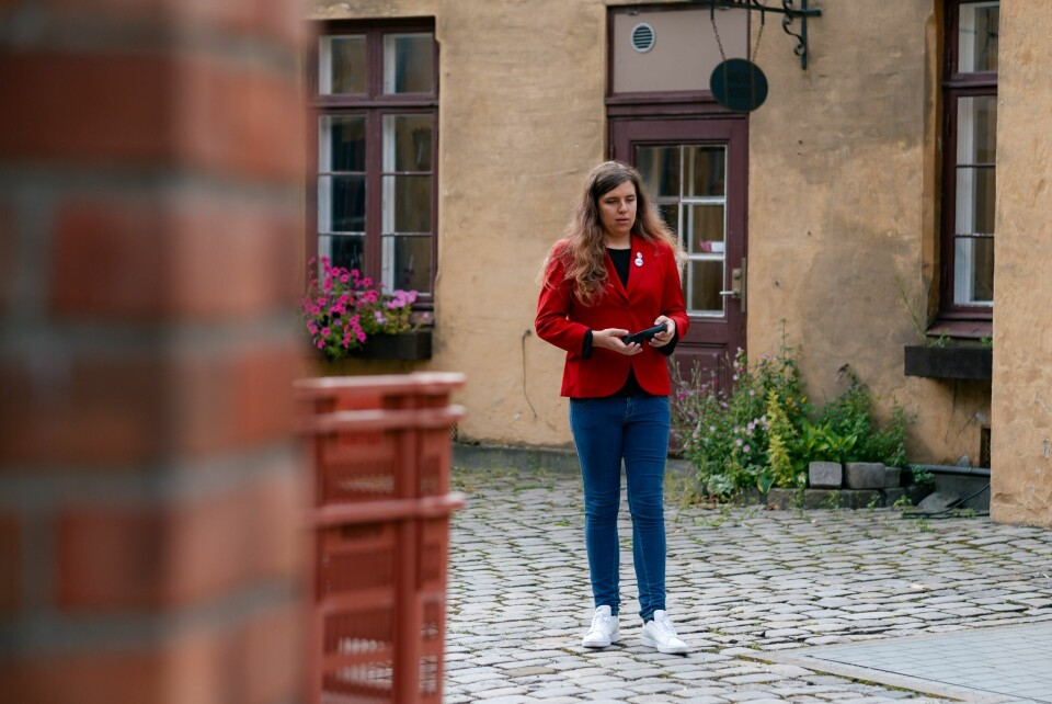 Selv om Lømo syns det er skummelt å gå inn i politikken i en så ung alder, er hun klar for å prioritere politikk over alt annet. Mathilde Lømo, Rødt Bærum