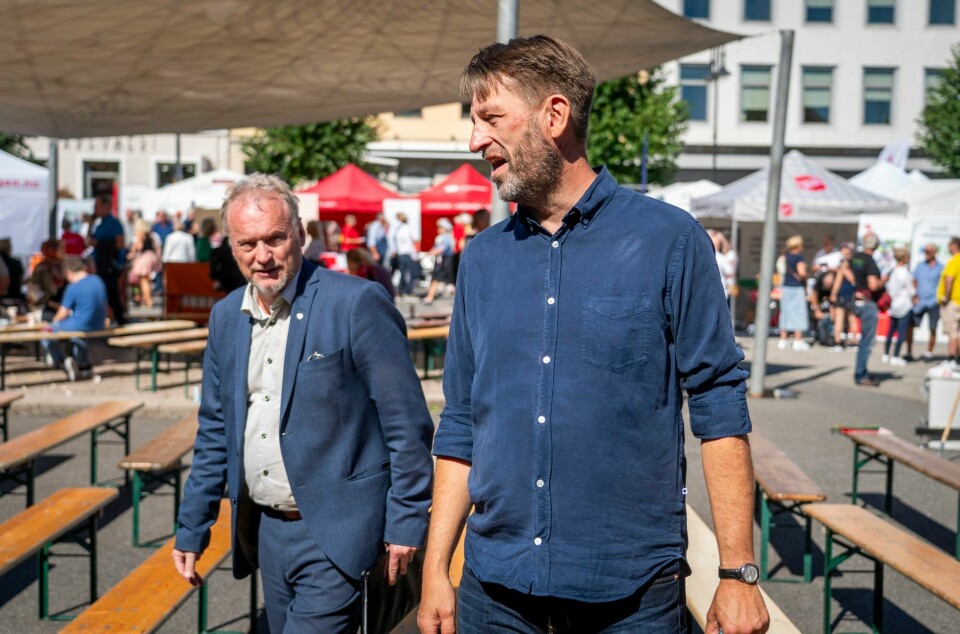 Raymond Johansen (Ap) og Eirik Lae Solberg (H) kjemper om makten i Oslo. Her fra Arendalsuka tidligere i sommer. Raymond Johansen (Ap) og Eirik Lae Solberg (H) kjemper om makten i Oslo. Her fra Arendalsuka tidligere i sommer.