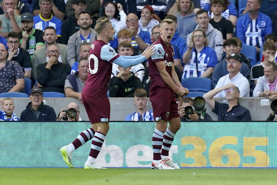 James Ward-Prowse scoret 1-0 mot Brighton lørdag. James Ward-Prowse scoret 1-0 mot Brighton lørdag. Foto: Gareth Fuller / AP / NTB