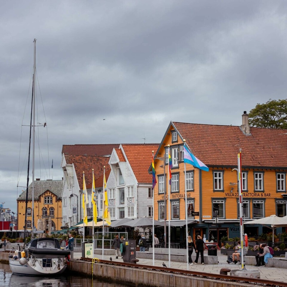 For første gang i år heiser Rogaland Skeivå Pride også transflagget, i tillegg til regnbueflagget. For første gang i år heiser Rogaland Skeivå Pride også transflagget, i tillegg til regnbueflagget.