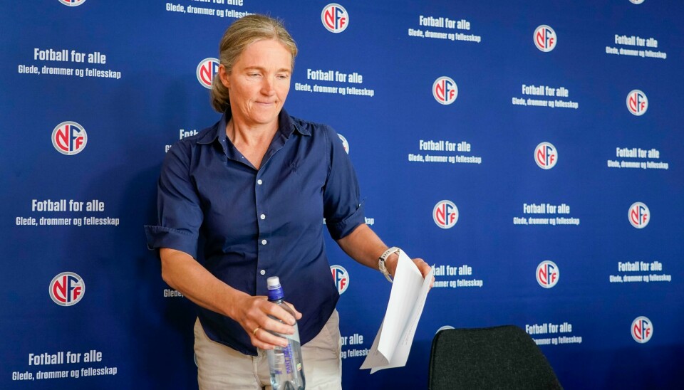 Hege Riise holdt sin egen redegjørelse på Ullevaal stadion fredag. Hege Riise holdt sin egen redegjørelse på Ullevaal stadion fredag.