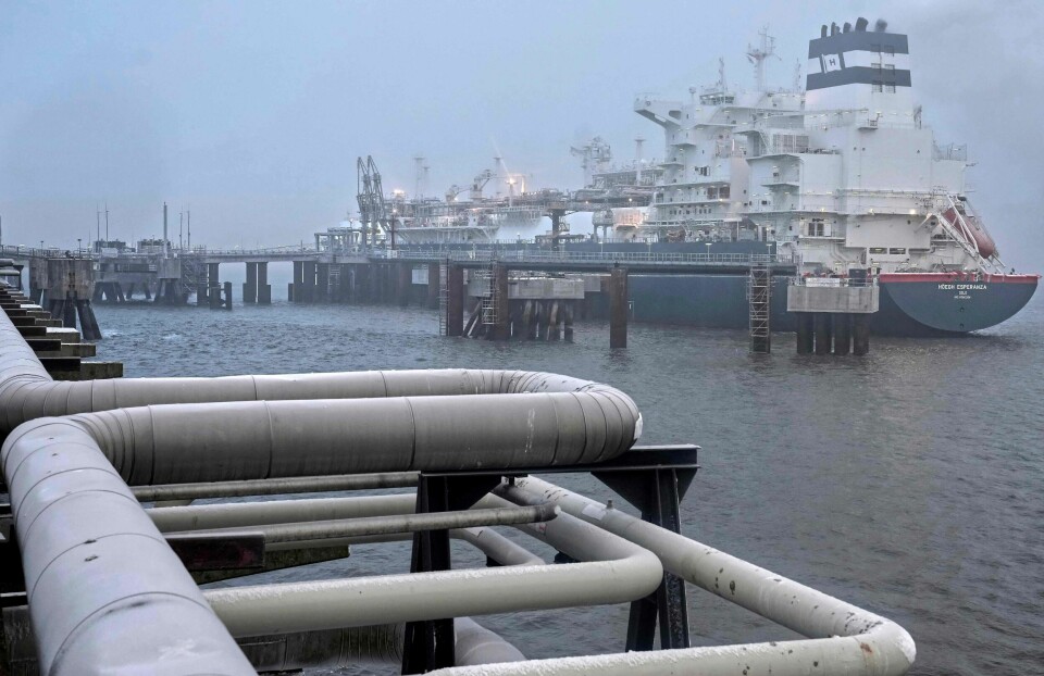 Det norsk-registrerte skipet «Hoegh Esperanza» frakter såkalt LNG til Tyskland. Ferske tall viser at Europa fortsatt importerer mye gass fra Russland – stikk i strid med uttalte ambisjoner. Det norsk-registrerte skipet «Hoegh Esperanza» frakter såkalt LNG til Tyskland. Ferske tall viser at Europa fortsatt importerer mye gass fra Russland – stikk i strid med uttalte ambisjoner.