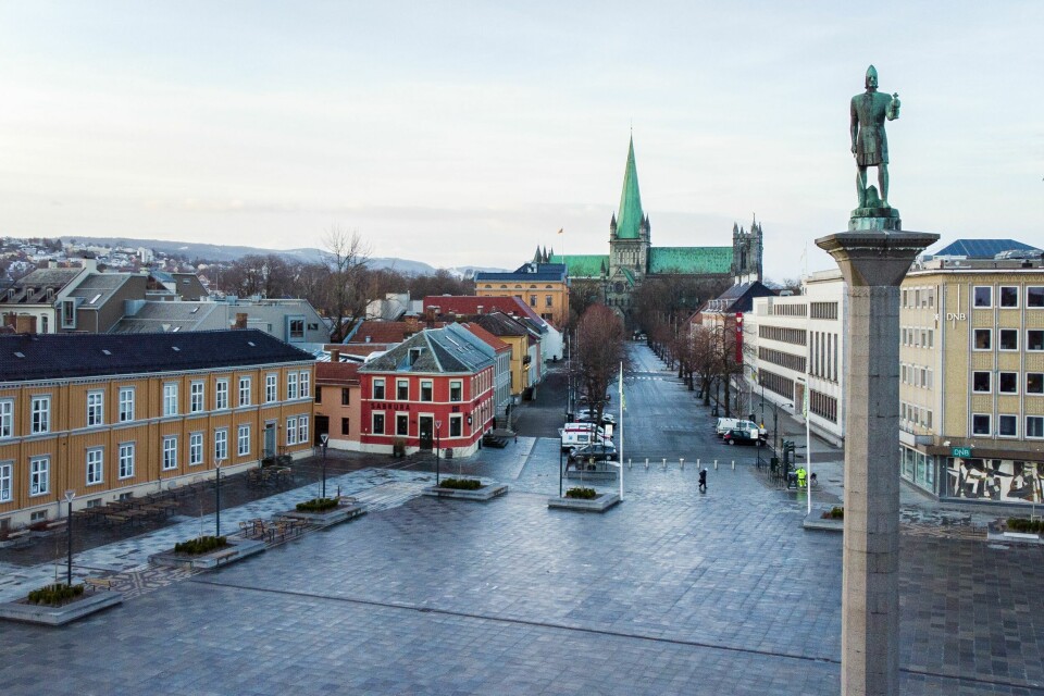 Trondheim. Trondheim fra lufta