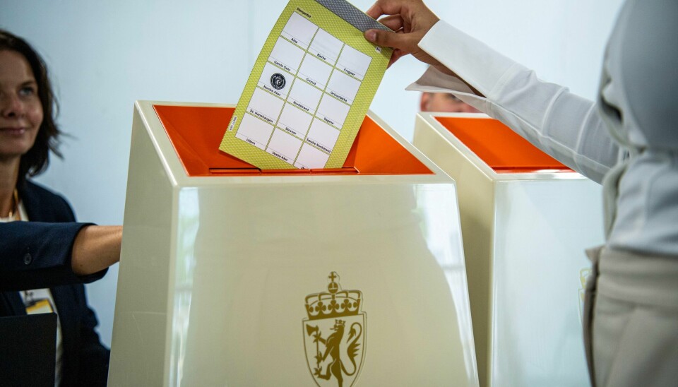 Utenfor Deichman i Bjørvika er et av stedene du kan forhåndstemme i år. Stemmeseddel