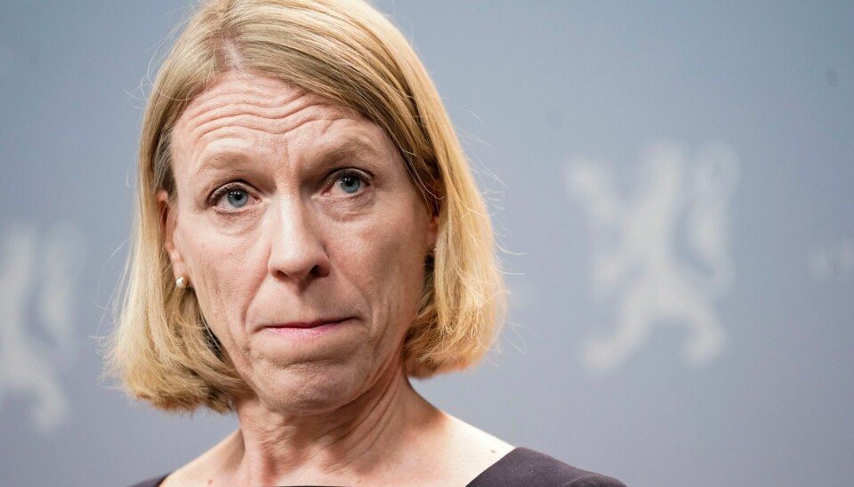 Utenriksminister Anniken Huitfeldt under pressekonferansen forrige onsdag. Hennes sak er ikke styrket på uka som snart har gått. .