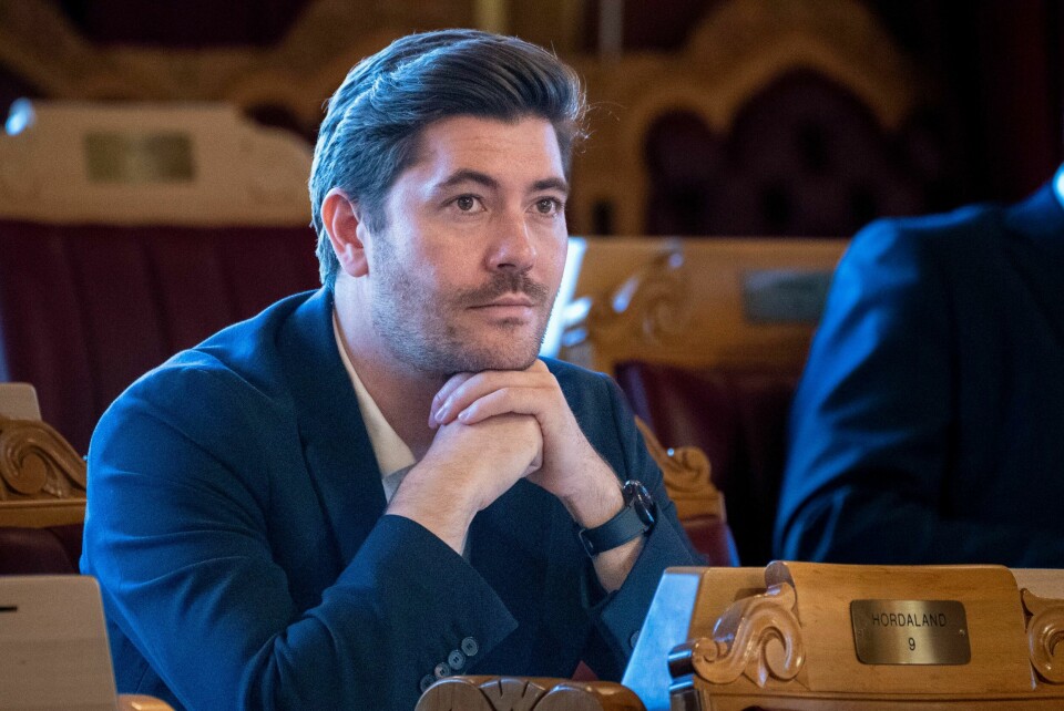 Grunde Almeland (V) på Stortinget. Grunde Almeland (V) er saksordførar for habilitetssakene som skal opp i kontroll- og konstitusjonskomiteen.Foto: Terje Pedersen / NTB / NPK