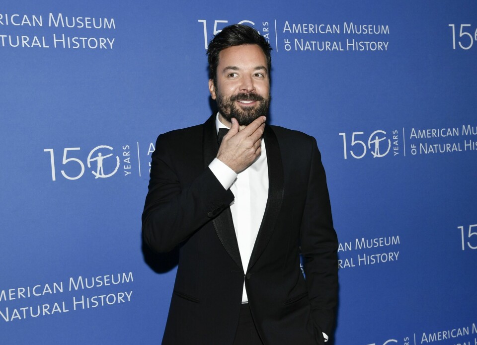 Jimmy Fallon. Stephen Colbert, Jimmy Fallon, Jimmy Kimmel, Seth Meyers og John Oliver skal lage en felles podkast. Her Jimmy Fallon. Foto: Evan Agostini / Invision / AP / NTB