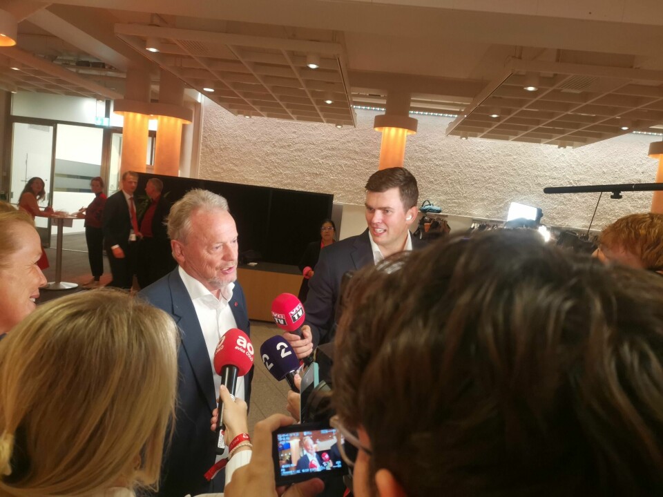 Oslos byrådsleder Raymond Johansen møtte pressen på Arbeiderpartiets valgvake mandag kveld. Oslos byrådsleder Raymond Johansen møtte pressen på Arbeiderpartiets valgvake mandag kveld.