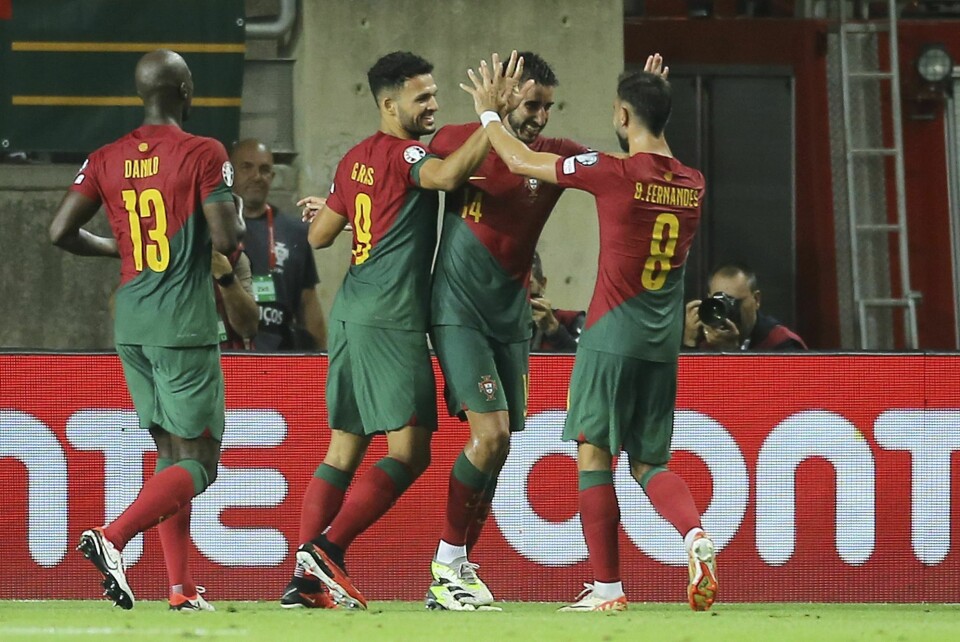 Portugal herjet i EM-kvalifiseringen mandag. Portugal herjet i EM-kvalifiseringen. Foto: Joao Matos / AP / NTB