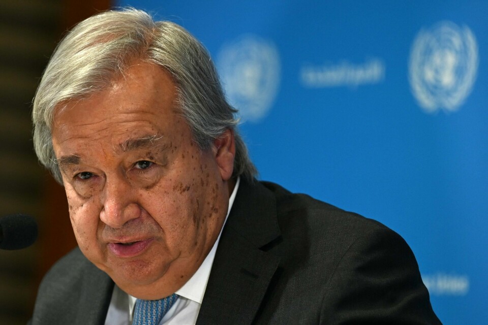 FNs generalsekretær António Guterres vil ikke ha noen klimasinker til stede under «Climate Ambition Summit» i kjølvannet til den globale mobiliseringen mot kull, olje og gass. FNs generalsekretær António Guterres vil ikke ha noen klimasinker til stede under «Climate Ambition Summit» i kjølvannet til den globale mobiliseringen mot kull, olje og gass.