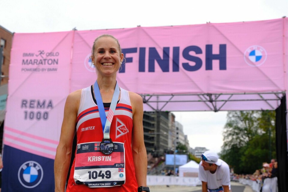 Kristin Waaktaar Opland fra Bratsberg IL gikk helt til topps blant kvinnene på maratondistansen i Oslo lørdag. Kristin Waaktaar Opland fra Bratsberg IL gikk helt til topps blant kvinnene på maratondistansen i Oslo lørdag. Foto: Daniel Tengs/tengsphoto/BMW Oslo Maraton / NTB