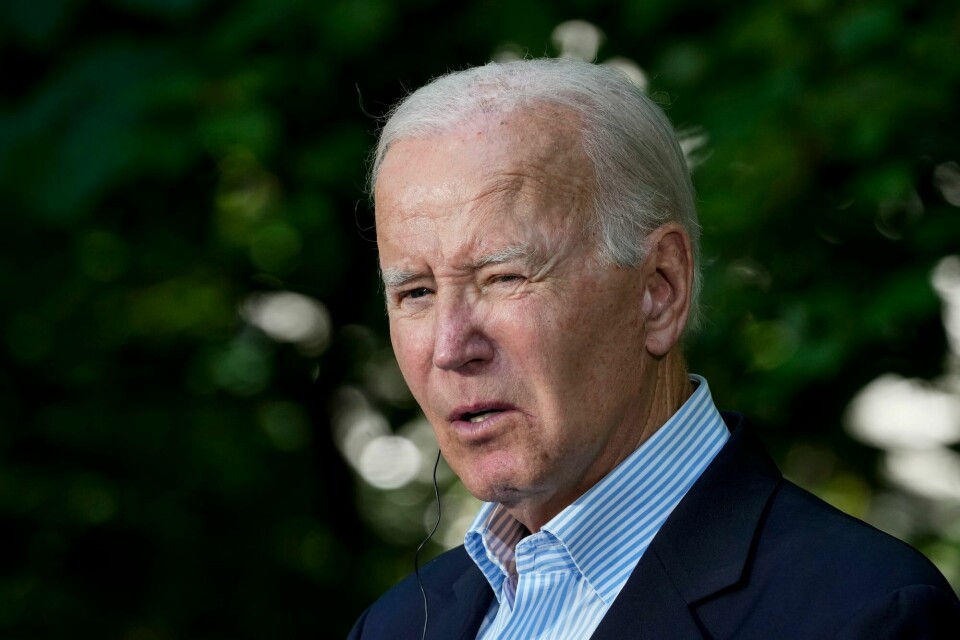 USA-president Joe Biden. Ett av kravene fra de ytterliggående republikanerne for å godkjenne budsjettet er at det innledes en riksrettssak mot president Joe Biden.