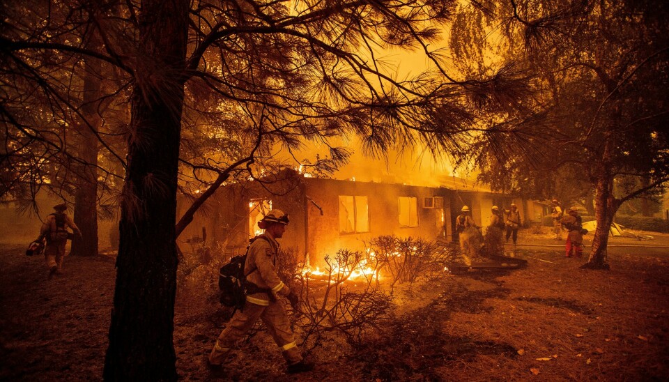 California saksøker de store oljeselskapene for å ha bidratt til klimaendringer som blant har ført til stadig hyppigere branner i delstaten, her fra brannen som la byen Paradise i aske i 2018. California saksøker de store oljeselskapene for å ha bidratt til klimaendringer som blant har ført til stadig hyppigere branner i delstaten, her fra brannen som la byen Paradise i aske i 2018. Foto: Noah Berger / AP / NTB