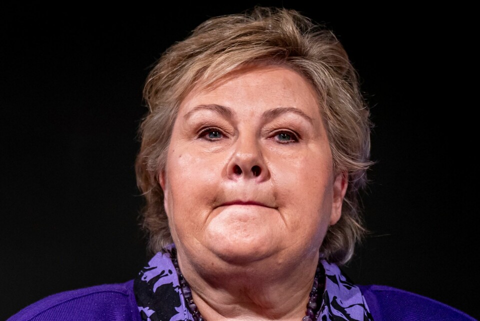 Populariteten til Høyre-leder Erna Solberg preges av Finnes-saken, viser fersk TV 2-måling. Høgre-leiar Erna Solberg har tillit frå fylkesleiarane sine - med nokre atterhald. Foto: Heiko Junge / NTB / NPK
