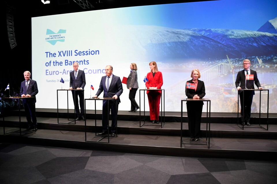 Forrige gang Barentsrådet møttes, var i Tromsø i oktober 2021. Forrige gang Barentsrådet møttes, var i Tromsø i oktober 2021. Arkivfoto: Rune Stoltz Bertinussen / NTB