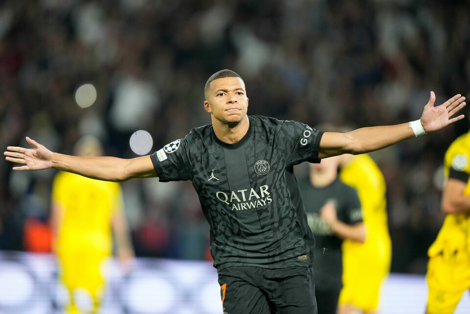 Kylian Mbappé scoret for PSG mpt Borussia Dortmund tirsdag. Foto: Michel Euler / AP / NTB Kylian Mbappé scoret for PSG mpt Borussia Dortmund tirsdag. Foto: Michel Euler / AP / NTB