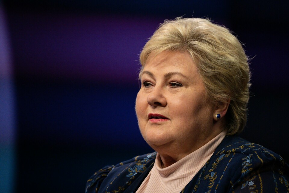 Høyres leder Erna Solberg.