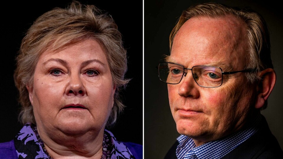 Høyre-leder Erna Solberg og ektemannen Sindre Finnes. Erna og Sindre Finnes.