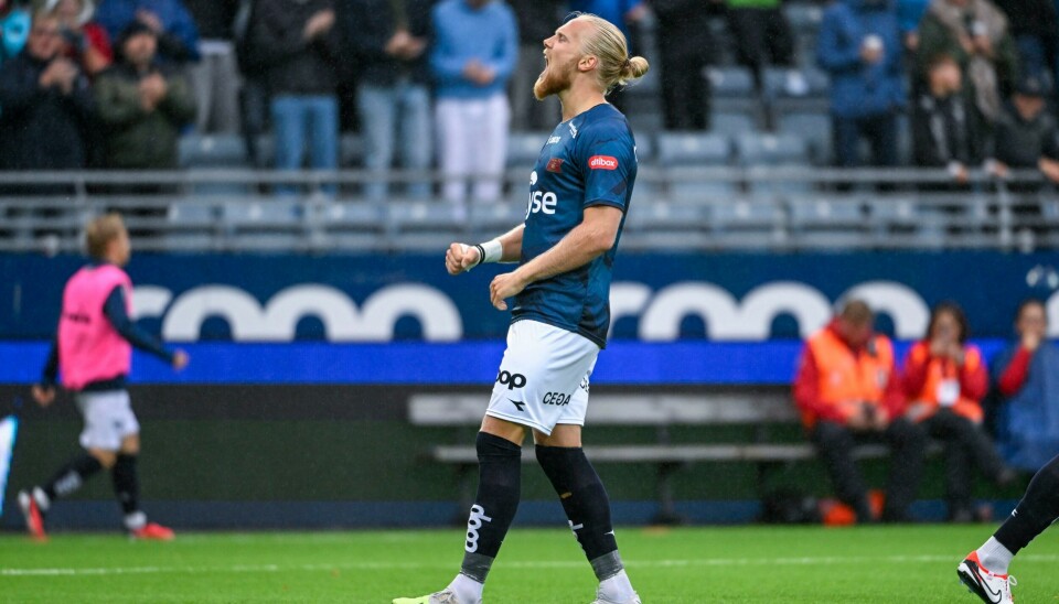 Lars-Jørgen Salvesen scoret to ganger for Viking mot Sandefjord søndag. Lars-Jørgen Salvesen scoret to ganger for Viking mot Sandefjord søndag. Foto: Carina Johansen / NTB