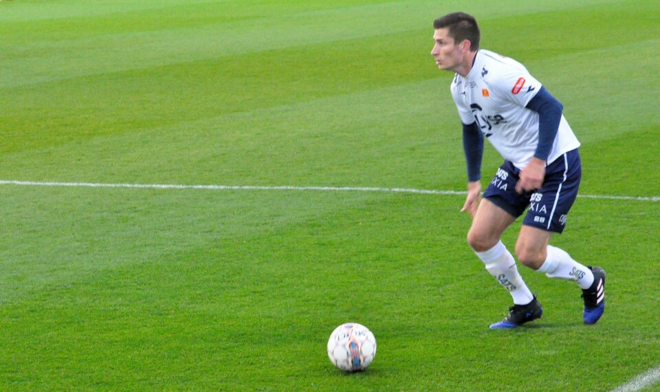Endelig scoret Viking på dødball. Kristoffer Haugen sørget for det. FOTO: ESPEN IVERSEN