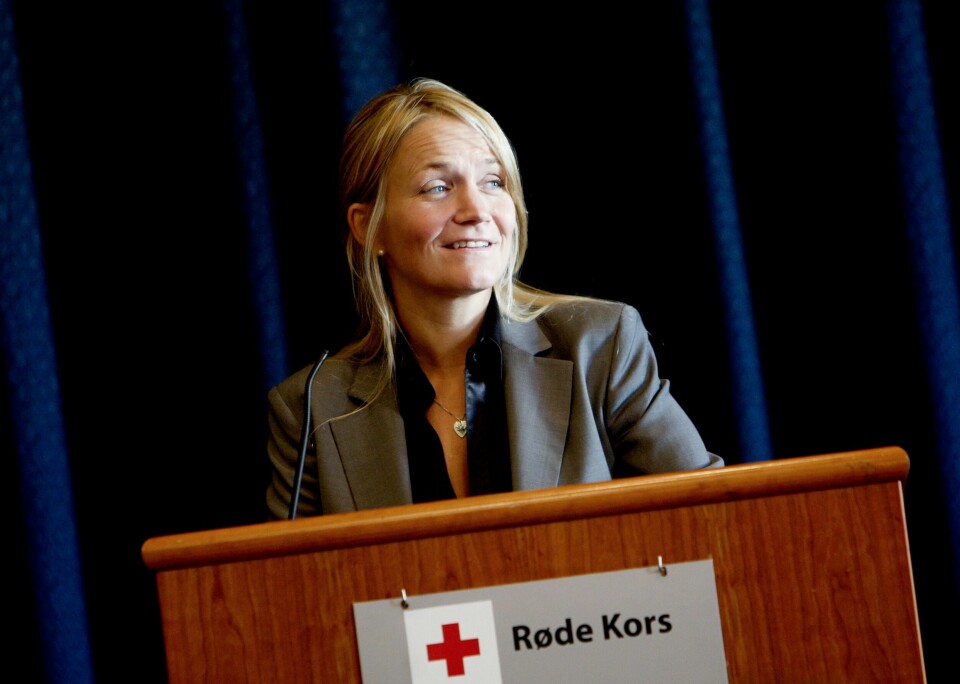 Grethe Østern i Norsk Folkehjelp.