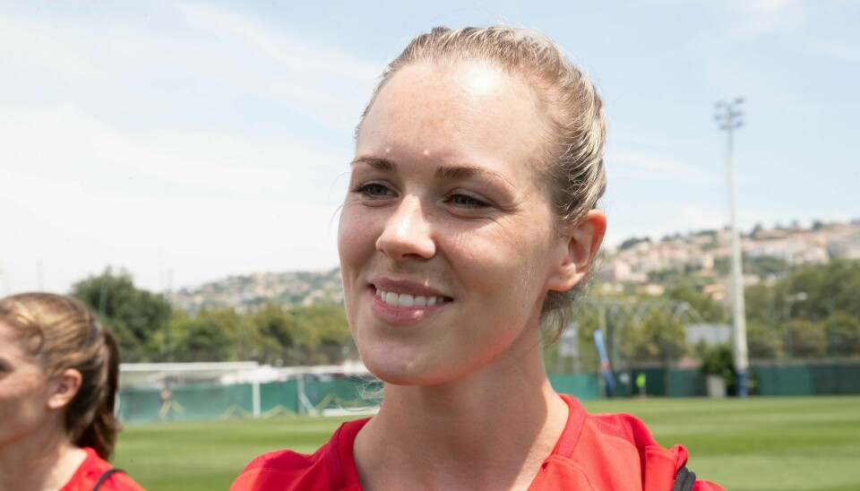 Stine Hovland var en del av den norske troppen i fotball-VM i Frankrike. Foto: Terje Bendiksby / NTB scanpix