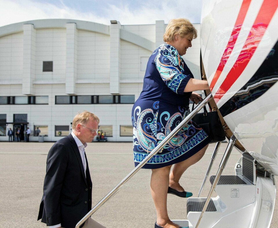 FLYR: Når statsminister Erna Solberg seier at ho meiner det er «feil å gjere det moralsk forakteleg å flyge i eit land som Noreg», begår ho ein kategorifeil. Foto: Tore Meek/NTB scanpix