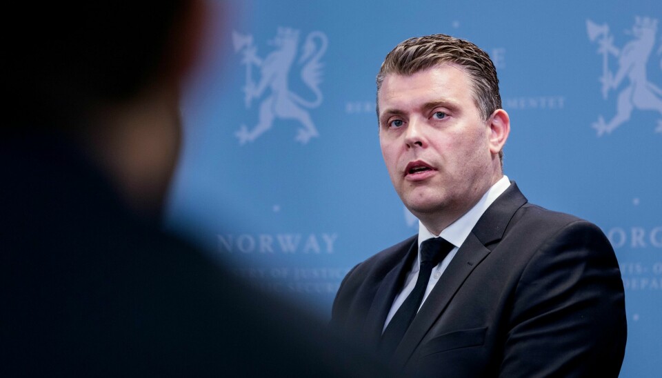 Justisminister Jøran Kallmyr advarer mot å redde båtflyktninger. FOTO: JON GEORG DALE \ NTB SCANPIX.