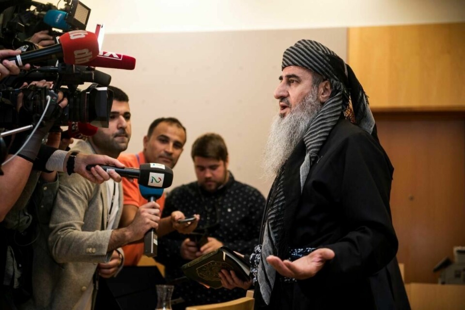 Mulla Krekar under onsdagens fengslingsmøte.