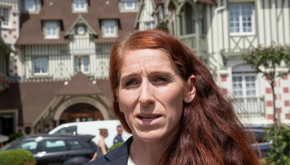 Lise Klaveness, direktør for elitefotballavdelingen i Norges Fotballforbund under VM i Frankrike for kvinner tidligere i sommer.