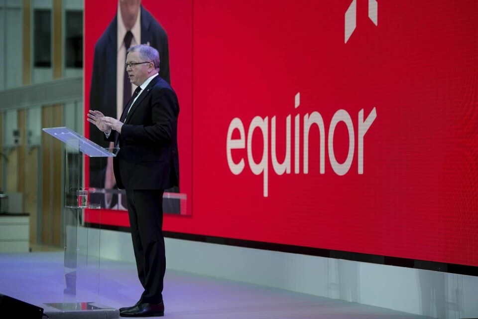 Equinor med svakere resultater for andre kvartal. Her er konsernsjef Eldar Sætre fra en presentasjon i Stavanger. - Jeg er tilfreds med at vi viser fortsatt tydelig kostnadsfokus og sterk kapitaldisiplin, sier konsernsjef Eldar Sætre. Foto: Carina Johansen, NTB Scanpix