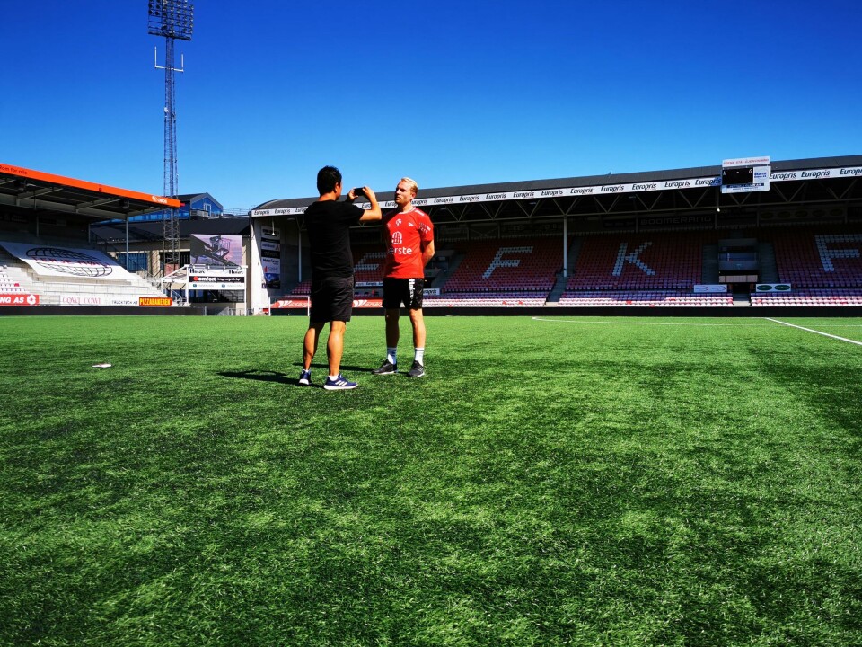 PÅ BANEN: Kjelsrud Johansen er tilbake på banen han spilte på i 2015. PÅ BANEN: Kjelsrud Johansen er tilbake på banen han spilte på i 2015.