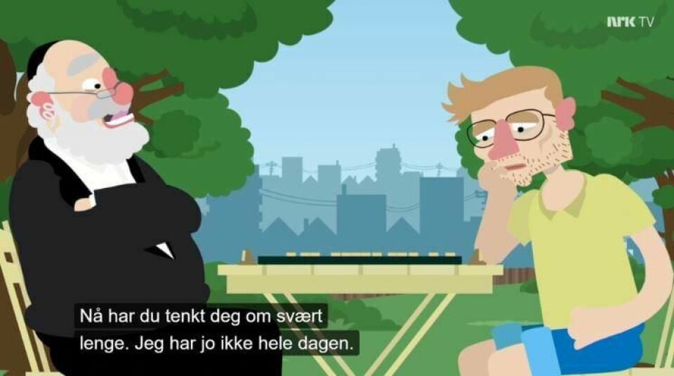 NRK-sketsjen var ureflektert og unødvendig, sleivete og umorsom, men den var ikke ment å ramme med forsett. SKJERMDUMP: NRK