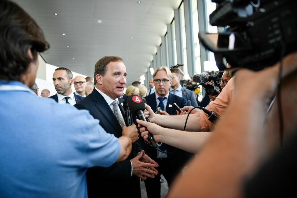 Sveriges statsminister Stefan Löfven sier det ikke er noe poeng i å diskutere A$AP Rocky-saken med USAs president Donald Trump.