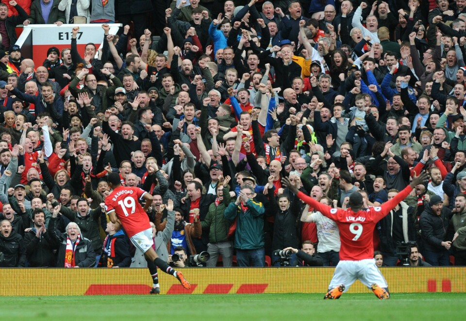 Manchester United's Marcus Rashford, left, and Romelu Lukaku celebrate after scoring their sides second goal during the English Premier League soccer match between Manchester United and Liverpool at Old Trafford in Manchester, England, Saturday, March 10, 2018. (AP Photo/Rui Vieira) Manchester United's Marcus Rashford, left, and Romelu Lukaku celebrate after scoring their sides second goal during the English Premier League soccer match between Manchester United and Liverpool at Old Trafford in Manchester, England, Saturday, March 10, 2018. (AP Photo/Rui Vieira)