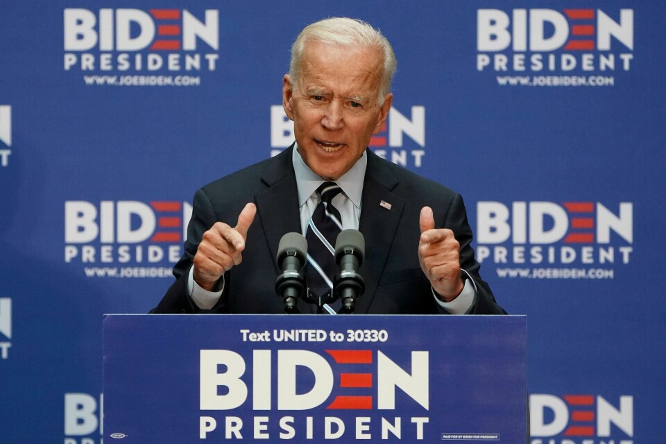 Joe Biden ligger best an på meningsmålingene i kampen om å bli demokratenes presidentkandidat i 2020. Flere demokrater håper han vil peke på Kamala Harris som sin visepresidentkandidat. FOTO: CARLO ALLEGRI/NTB SCANPIX Joe Biden ligger best an på meningsmålingene i kampen om å bli demokratenes presidentkandidat i 2020. Flere demokrater håper han vil peke på Kamala Harris som sin visepresidentkandidat. FOTO: CARLO ALLEGRI/NTB SCANPIX
