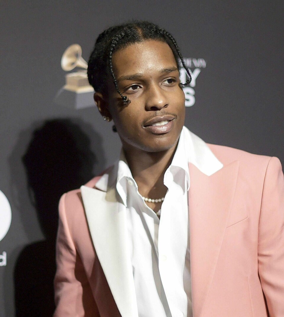 Den populære rapperen A$AP Rocky, her under diamantballet til artisten Rihanna i høst. FOTO: RICHARD SHOTWELL/NTB SCANPIX