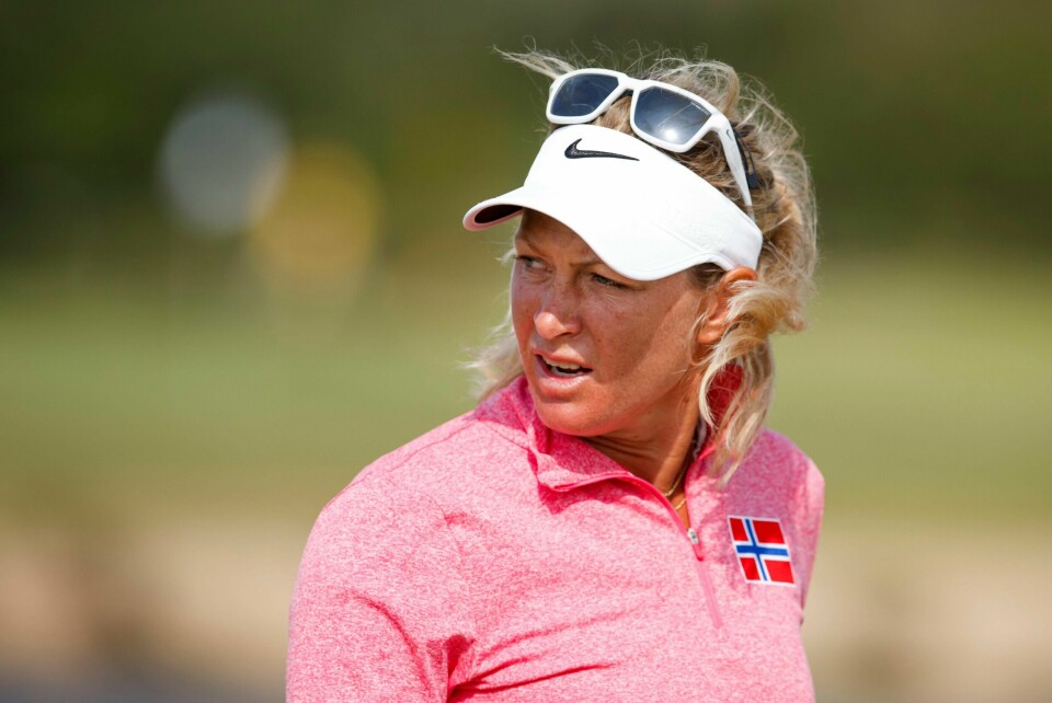 Den norske golferen Suzann Pettersen hadde en svak dag i Skottland fredag. Foto: Heiko Junge / NTB scanpix