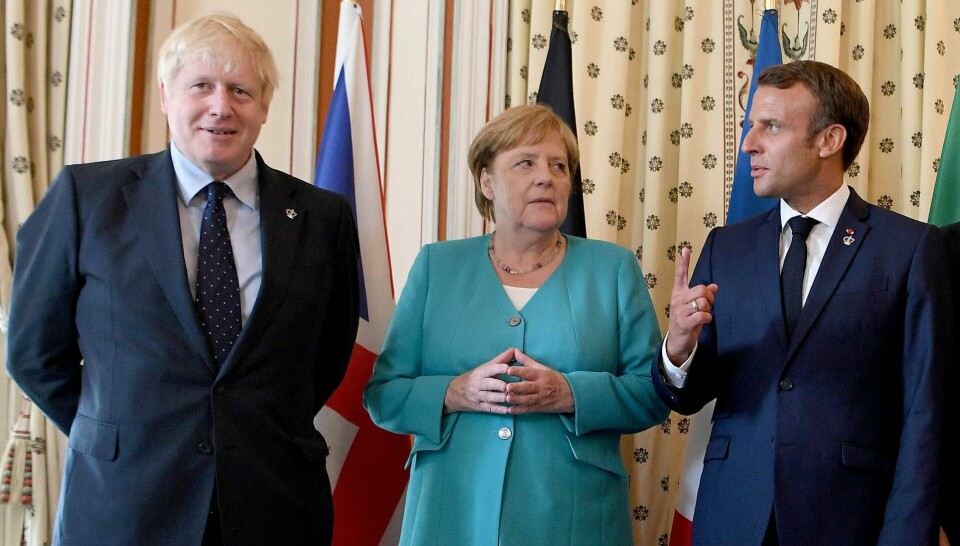 g7: F.v.: Boris Johnson, Angela Merkel og Emmanuel Macron vil bistå Brasil i kampen mot skogbrannene. FOTO: NTB SCANPIX g7: F.v.: Boris Johnson, Angela Merkel og Emmanuel Macron vil bistå Brasil i kampen mot skogbrannene. FOTO: NTB SCANPIX