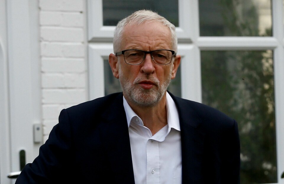 IMOT: Labour-leder Jeremy Corbyn vil gå inn for å stanse en «no deal» når parlamentet møtes i neste uke. FOTO: NTB SCANPIX IMOT: Labour-leder Jeremy Corbyn vil gå inn for å stanse en «no deal» når parlamentet møtes i neste uke. FOTO: NTB SCANPIX