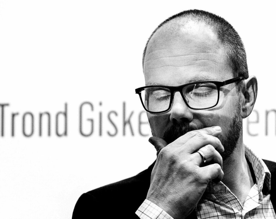 VGs sjefredaktør Gard Steiro får hard medfart for avisas håndtering av Trond Giskes dansevideo. Bildet er tatt under avisas egen evaluering i mars. FOTO: BERIT ROALD/NTB SCANPIX
