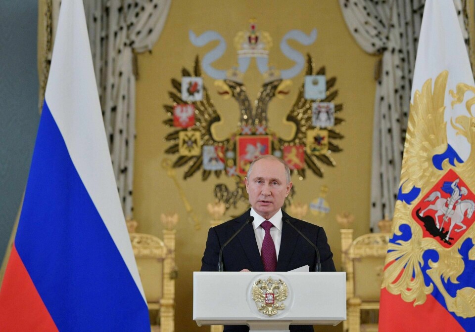 ØKONOMISK ISOLERT: «At Russland nå er en stormakt i geopolitisk forstand, er det liten tvil om. Økonomisk er landet imidlertid blitt mer isolert», skriver Minda Holm. Her president Vladimir Putin. FOTO: ALEXEJ DRUZHININ/NTB SCANPIX