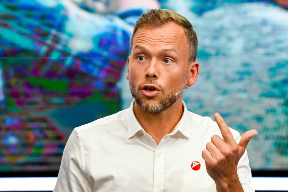 SV-leder Audun Lysbakken vant partilederdebatten på TV2. FOTO: MARIT HOMMEDAL/SCANPIX