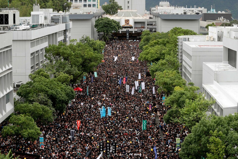 Students boycott their classes as they take part in a protest against the extradition bill at the Chinese University of Hong Kong, China September 2, 2019. REUTERS/Tyrone Siu REFILE - CORRECTING INFORMATION Students boycott their classes as they take part in a protest against the extradition bill at the Chinese University of Hong Kong, China September 2, 2019. REUTERS/Tyrone Siu REFILE - CORRECTING INFORMATION