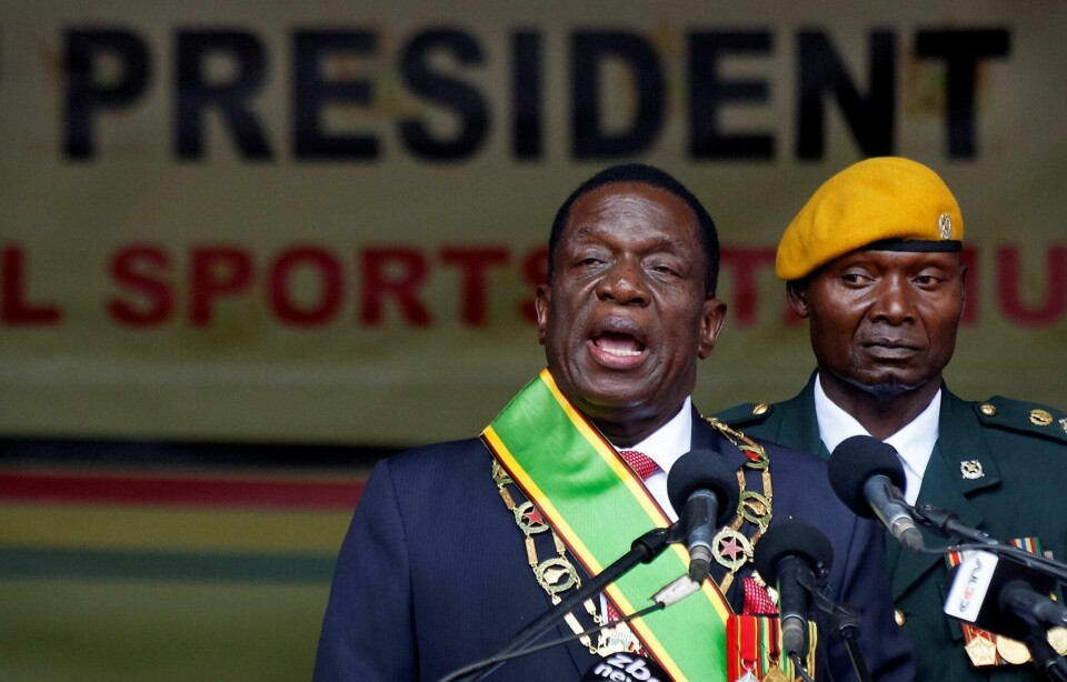 TOK OVER: Emmerson Mnangagwa tok over i 2017, men er fra samme regime som Mugabe. FOTO: NTB SCANPIX TOK OVER: Emmerson Mnangagwa tok over i 2017, men er fra samme regime som Mugabe. FOTO: NTB SCANPIX