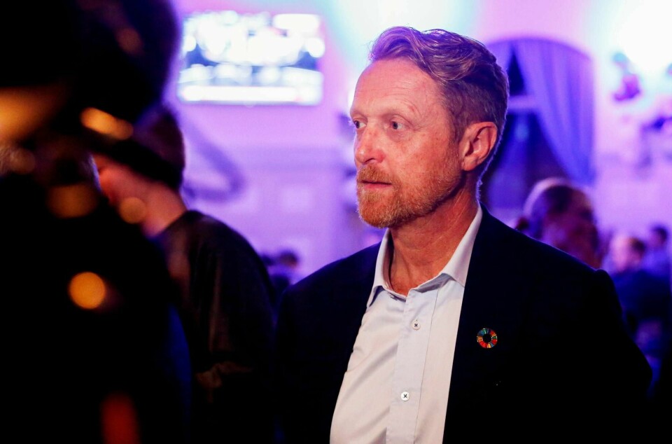 Ordførerkandidat for Høyre i Stavanger John Peter Hernes er overrasket over at FNB velger å gå i forhandlinger med MDG. Bildet er fra Stavanger Høyres valgvake.