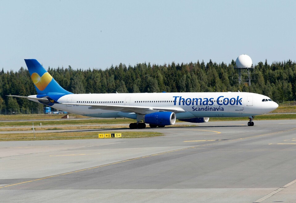 Thomas Cook Airlines Scandinavia er satt opp med avganger som vanlig fra Oslo Lufthavn onsdag. Foto: Vidar Ruud / NTB scanpix